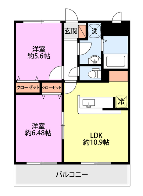 セカンドステージZERO 102 間取り図