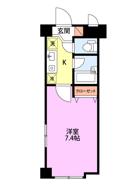 ワンノール米山B 101 間取り図