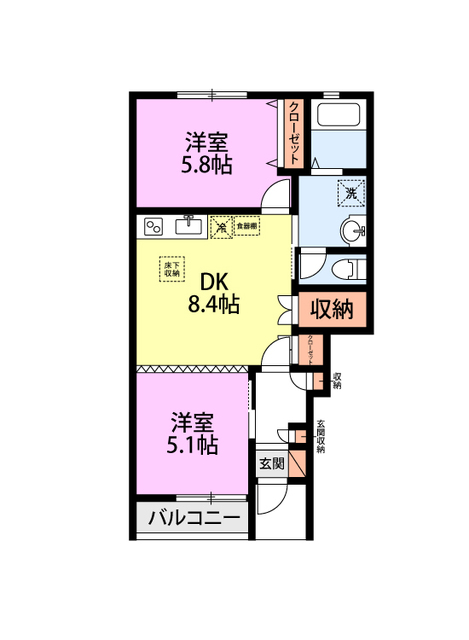 サンフィールスクウェア 102 間取り図