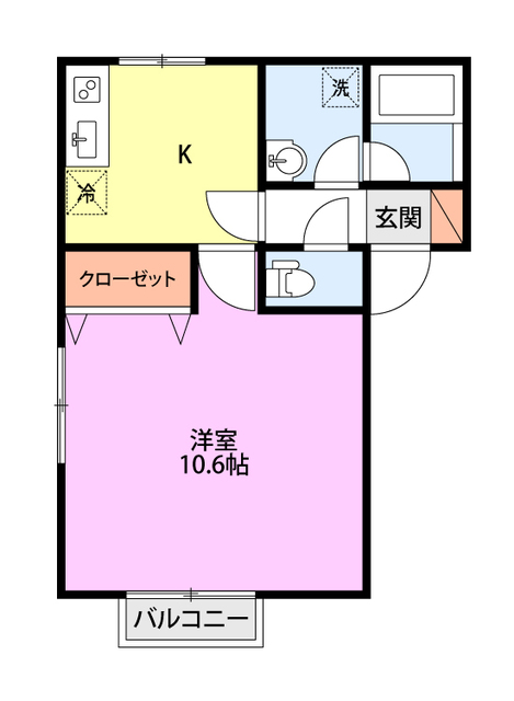 コーポシャルマン 101 間取り図