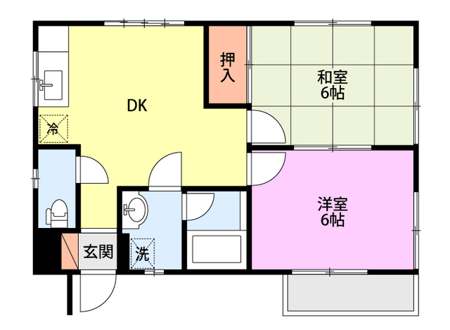 ツインハイツ 101 間取り図