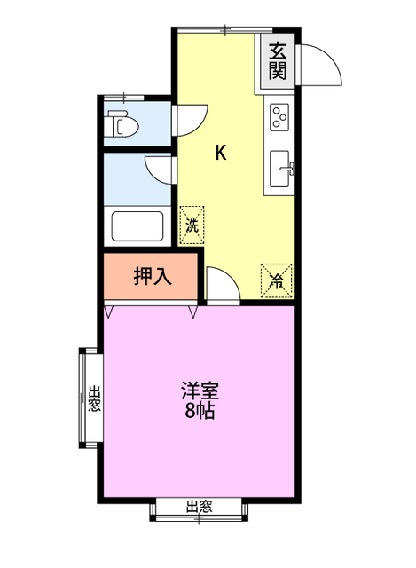 メゾンド・ソレイユ 105 間取り図