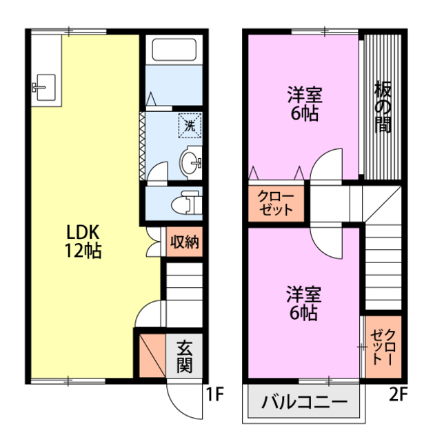 グランディールⅢ 102 間取り図