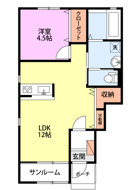 スマルティ　２号棟 101 間取り図
