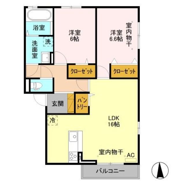 ベルファミーユ 202 間取り図