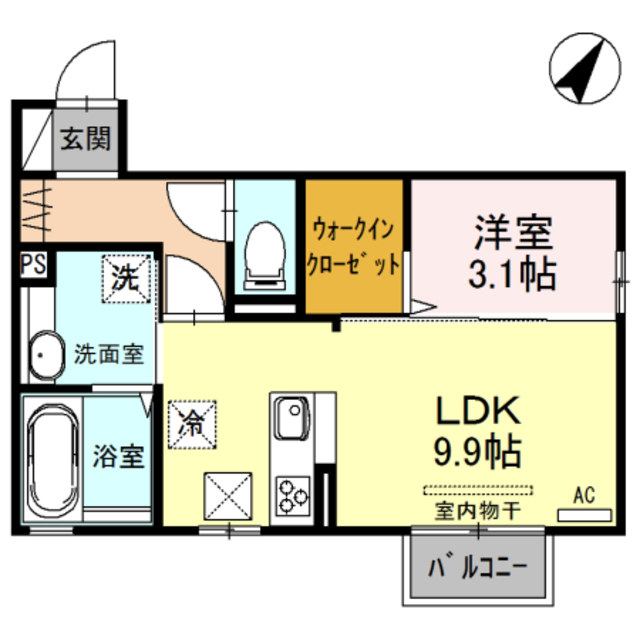 マリオン　Ⅳ 102 間取り図