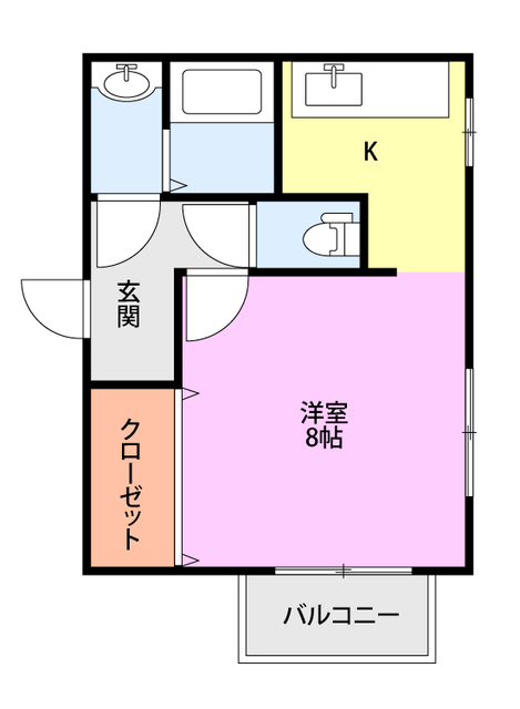 コーポたんぽぽ 101 間取り図