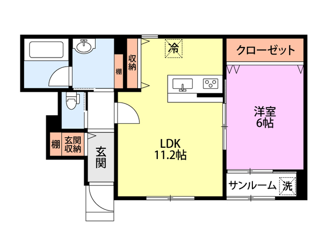 グレイス東太田Ⅰ 102 間取り図