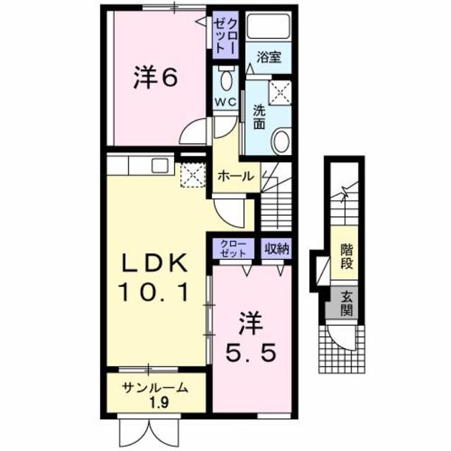 サニーフラットＡ 204 間取り図