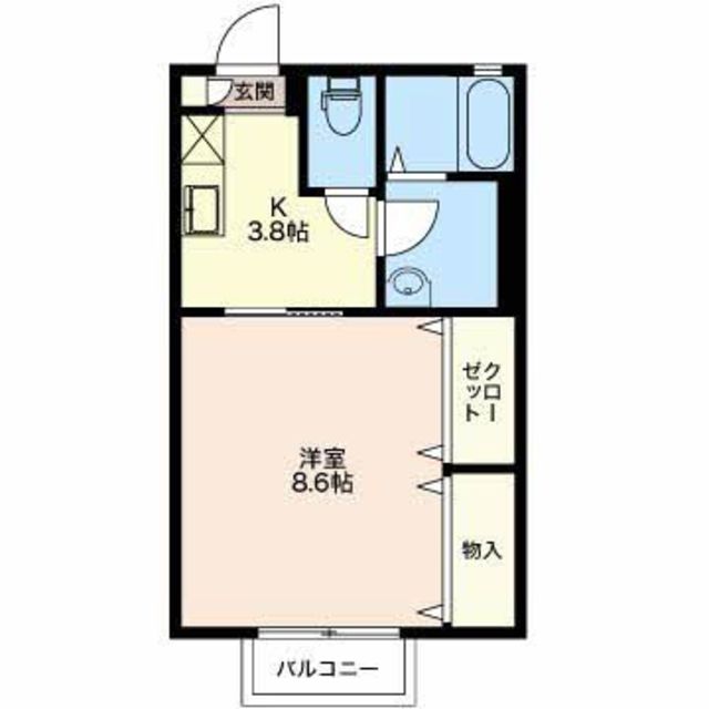 ハイツ松ヶ丘 202 間取り図