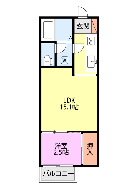 セレッソ花水 105 間取り図
