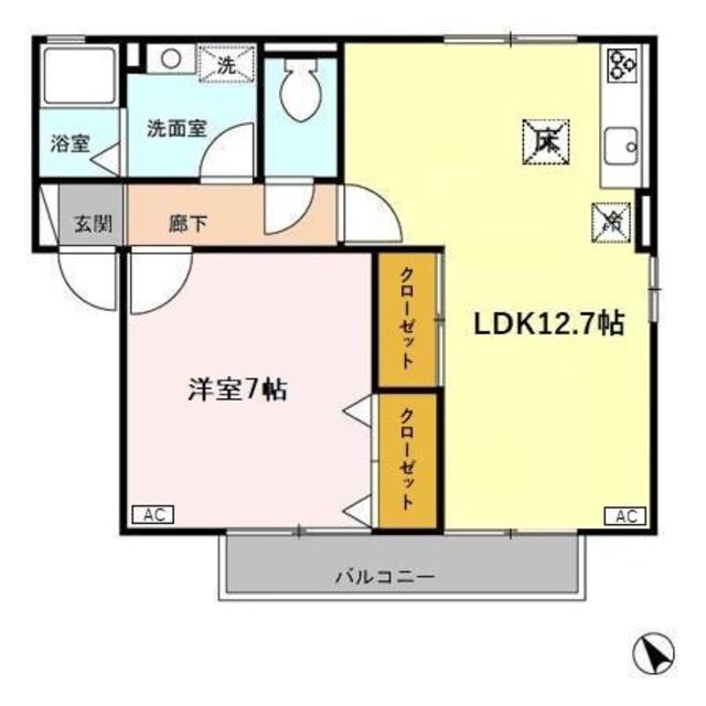 メゾン・リヴェール　Ｂ 102 間取り図