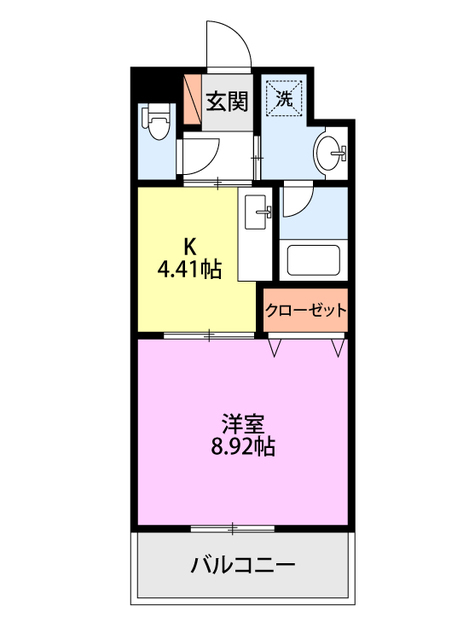 ソレイユⅡ 206 間取り図