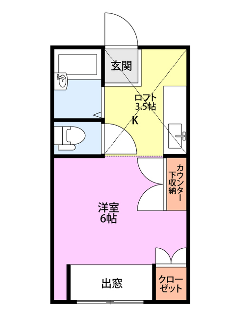 アローラあけぼの 201 間取り図