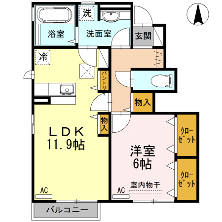 グランジュテ　Ⅱ 102 間取り図