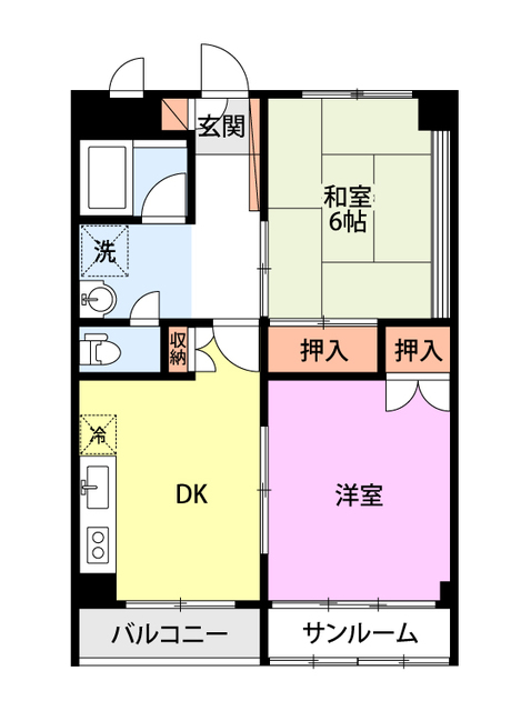 メゾンヒカリ 203 間取り図