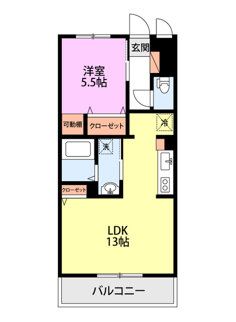 レジデンスガーデン 202 間取り図