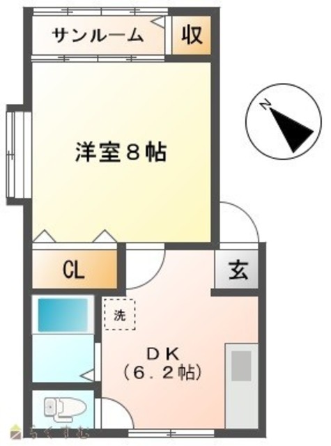 ハイツ希望３ 101 間取り図