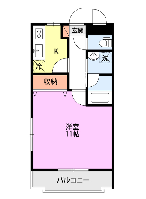 アビタシオン水梨 202 間取り図