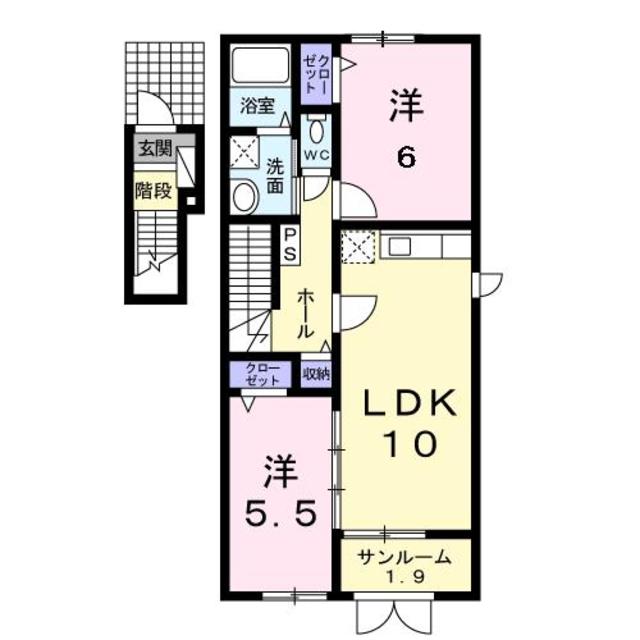 ラヴェルⅠ 201 間取り図
