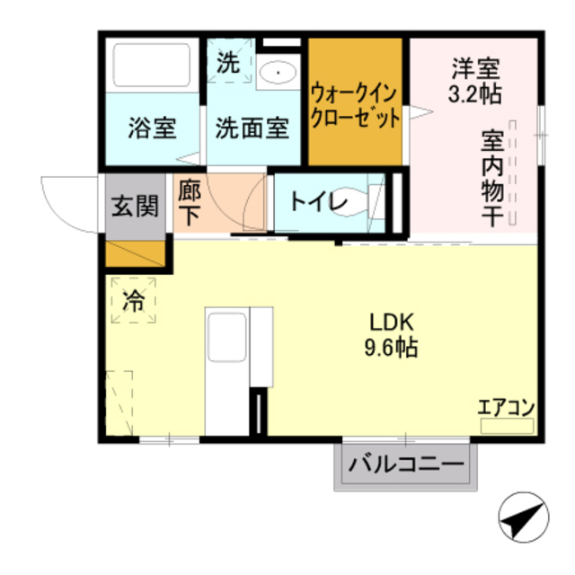 セジュール　B 205 間取り図