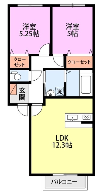 ファーストステージ荻野 102 間取り図