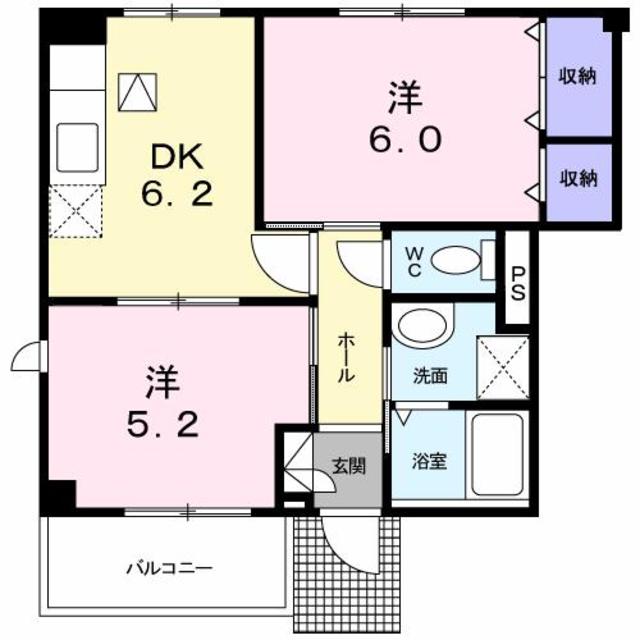 ハイツ悠Ｂ 101 間取り図