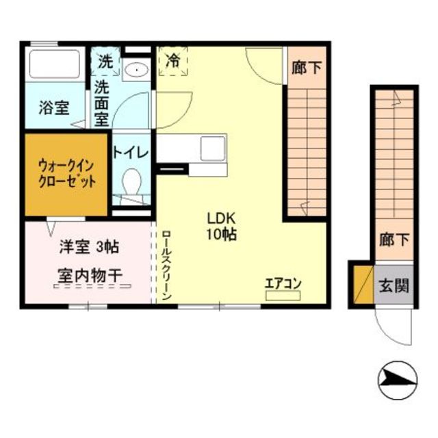 ロベール新和 201 間取り図