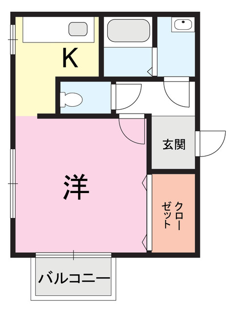 コーポたんぽぽ 205 間取り図