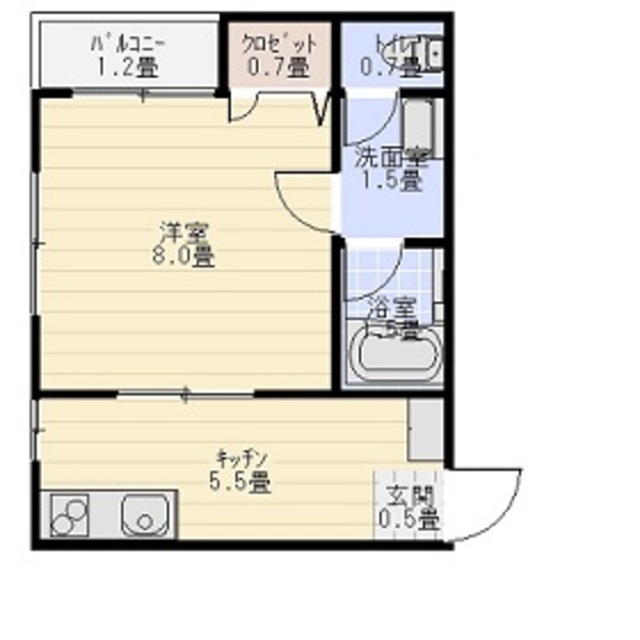 オーベルジュ福山　A A 202 間取り図