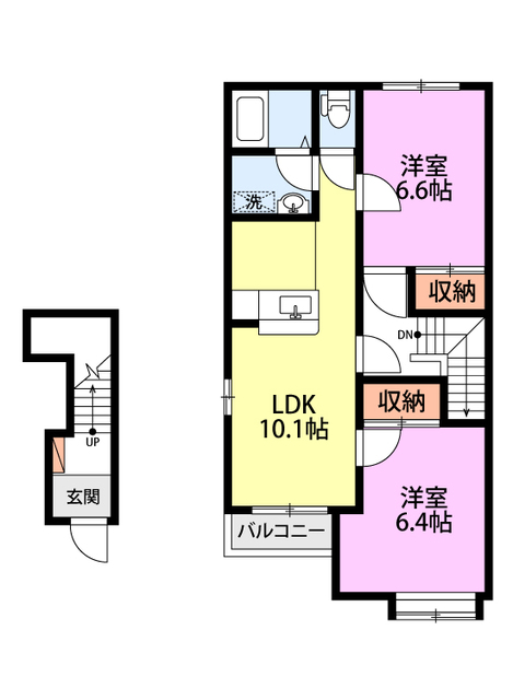 アイ・ハピネス 203 間取り図