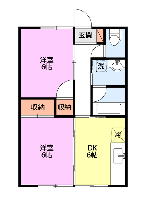 第6トモエイ藤橋 204 間取り図