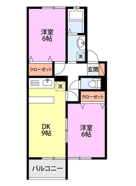 サンバレイ・ニッコーＤ 202 間取り図