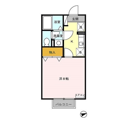 セジュール程島　Ⅰ 106 間取り図