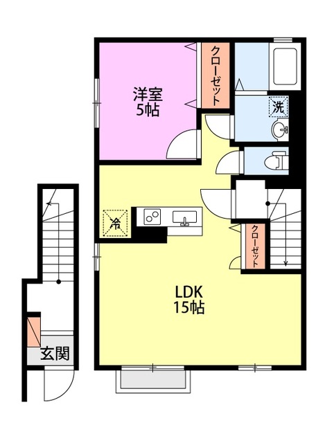 ハイム山 201 間取り図