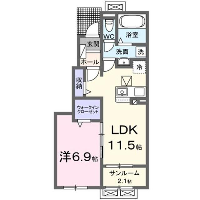 ベル　パトリ　Ｂ 102 間取り図