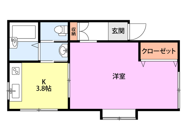 コーポリバーサイド 102 間取り図