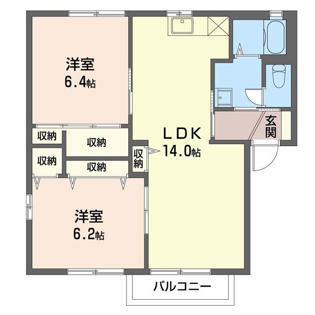 フレグランス茜 101 間取り図