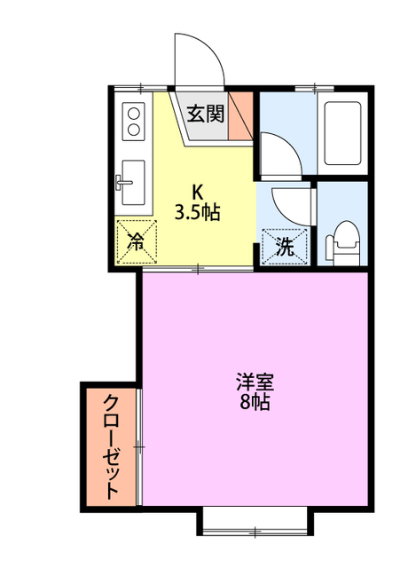 ハイツパッシフルＩ 206 間取り図