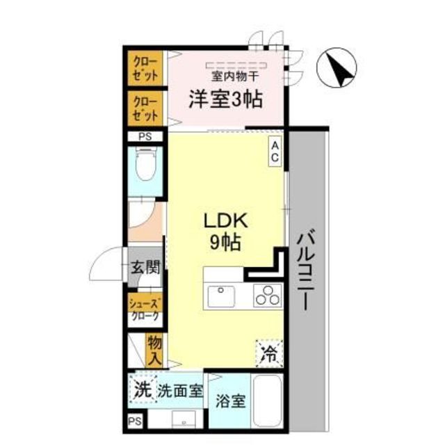 D-ROOM東明 201 間取り図