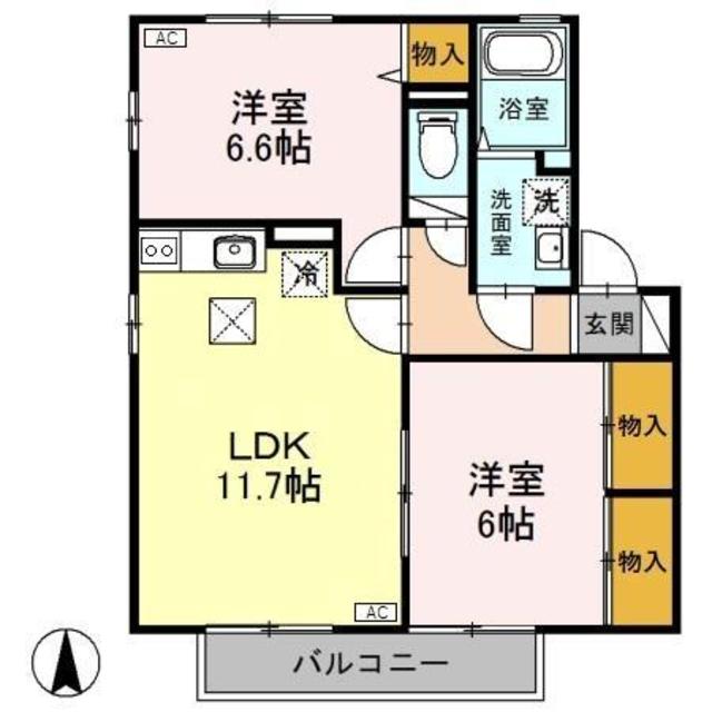 ビリーブ 105 間取り図