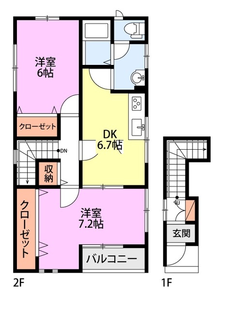 サンホワイトⅡ 201 間取り図