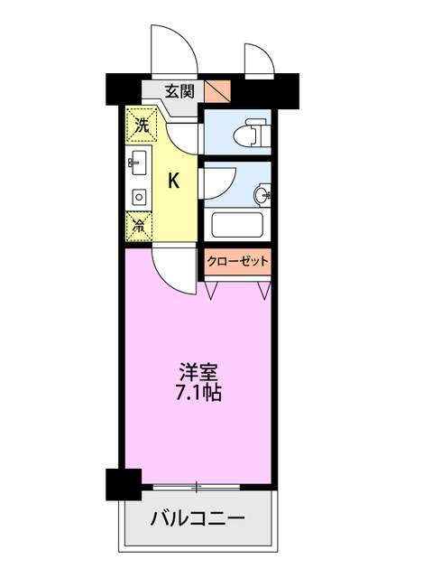 ワンノール米山B 317 間取り図