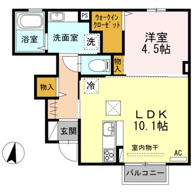 ウィットＡＲ 102 間取り図