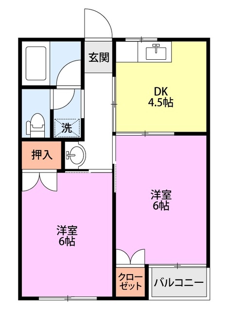 ピア―タウン 202 間取り図
