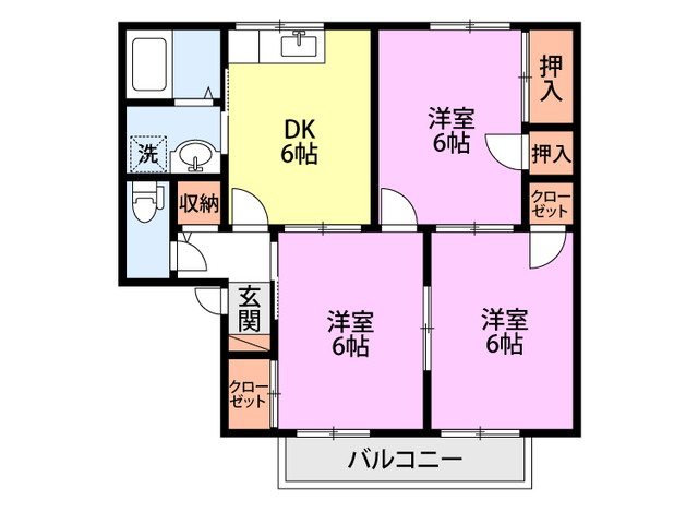 ヴァンベールＭ 202 間取り図