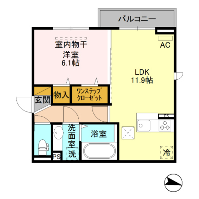 ゼフィールコパン 101 間取り図