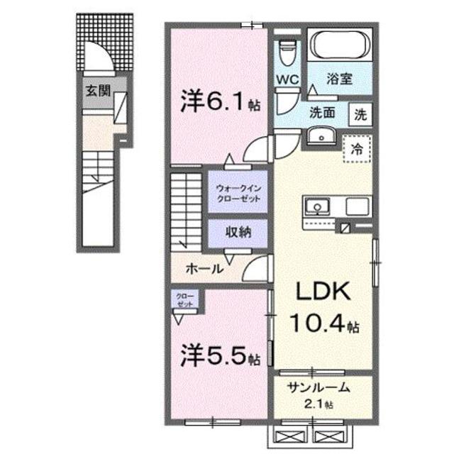 ベル　パトリ　Ｂ 201 間取り図