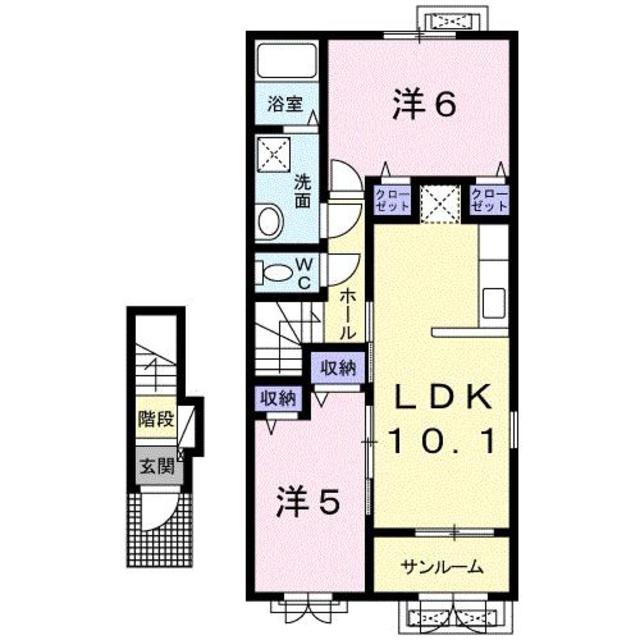 カルム　メゾン 204 間取り図