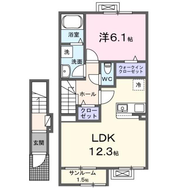 ベル　パトリ　Ａ 204 間取り図